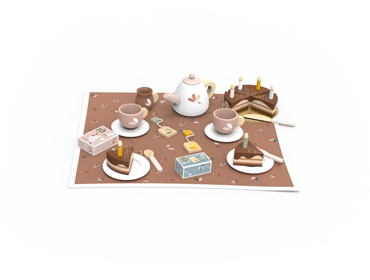 Speedy Monkey Birthday Tea Set (Wooden Toys)