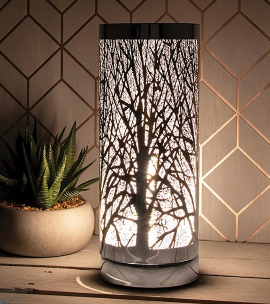 Tall Cylinder Aroma Lamp Silver