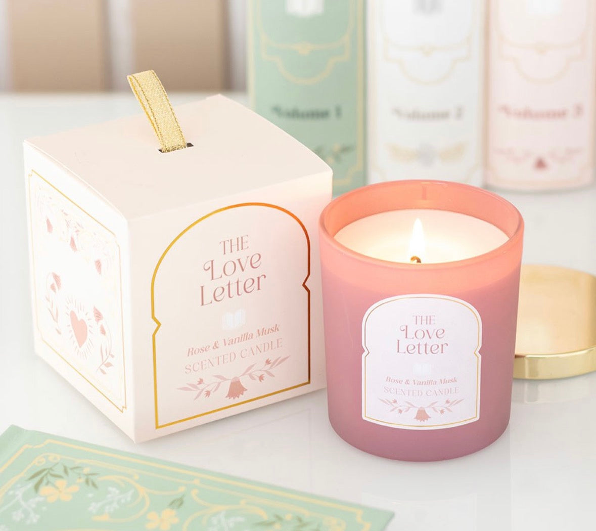 THE LOVE LETTER ROSE & VANILLA MUSK CANDLE