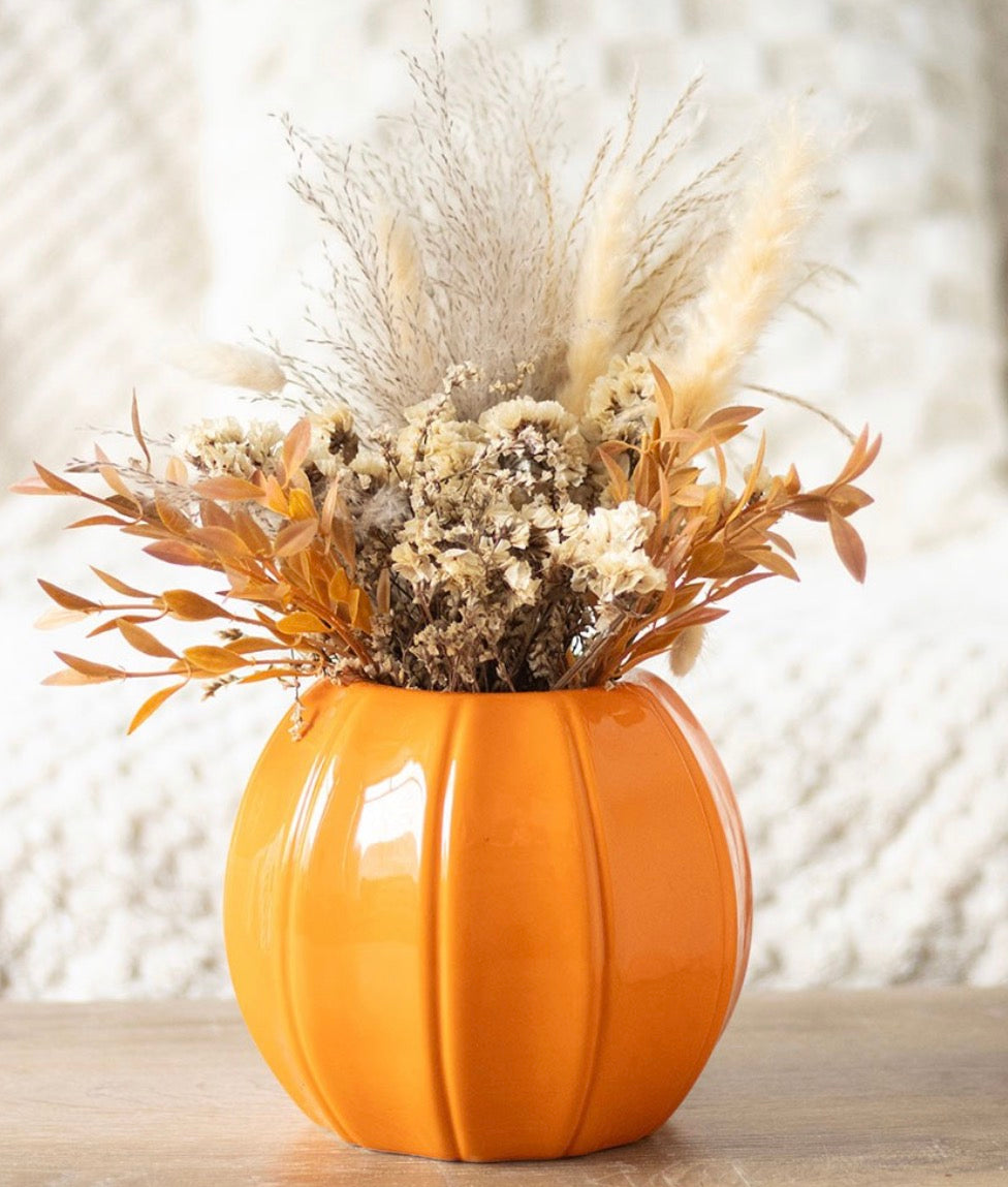 ORANGE PUMPKIN VASE