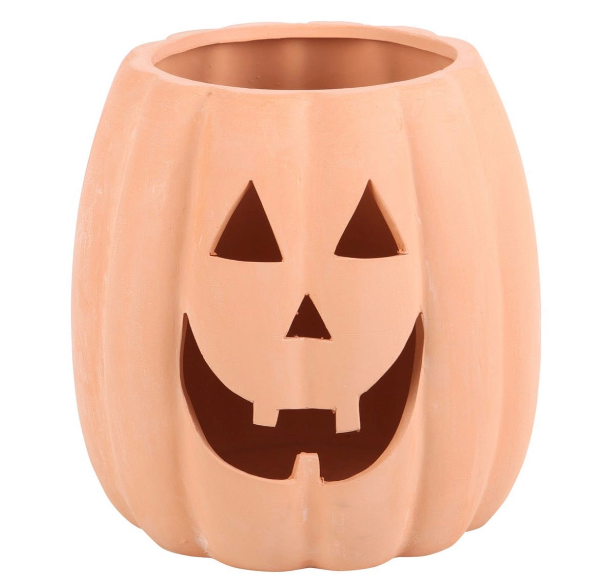 TERRACOTTA CUT OUT PUMPKIN DECORATION