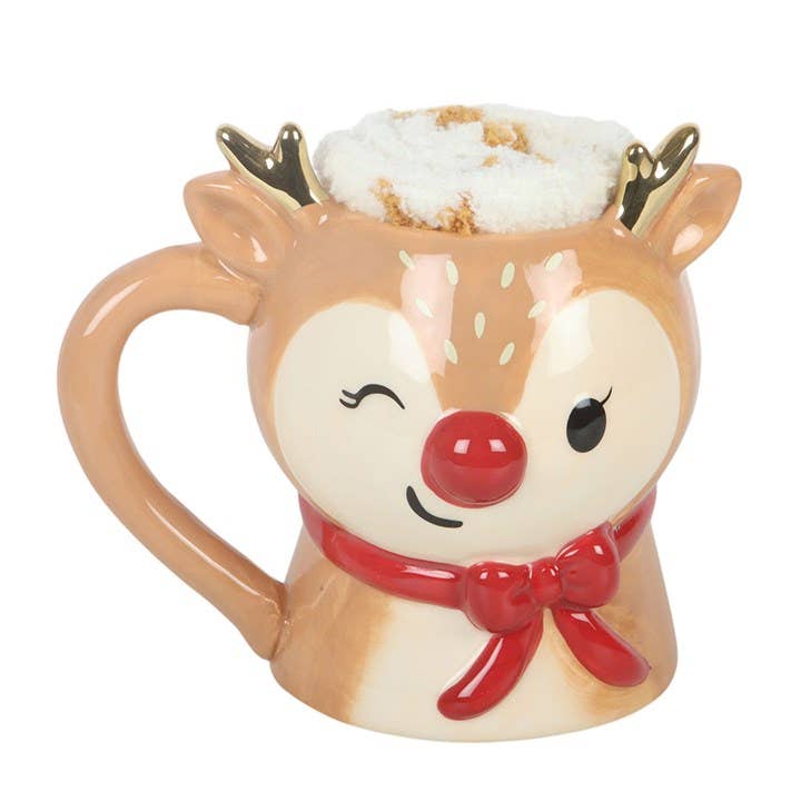 Ruby the Reindeer Christmas Mug and Socks Set