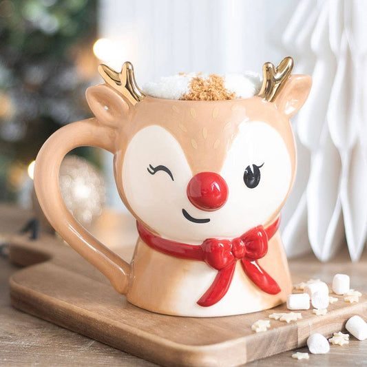Ruby the Reindeer Christmas Mug and Socks Set