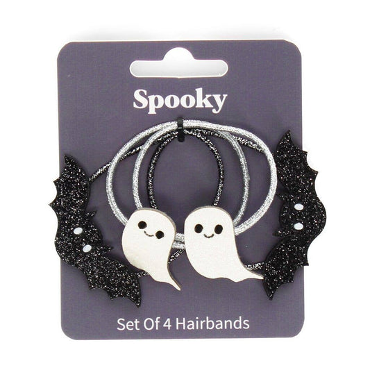 Glitter Hair Bands (Set of 4) - Spooky