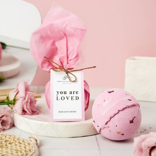Love Rose Luxury Bath Bomb ⎜You Are Loved Fizzy Soak