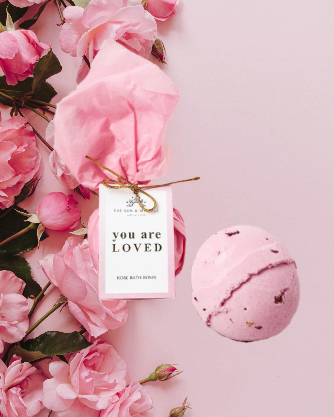 Love Rose Luxury Bath Bomb ⎜You Are Loved Fizzy Soak