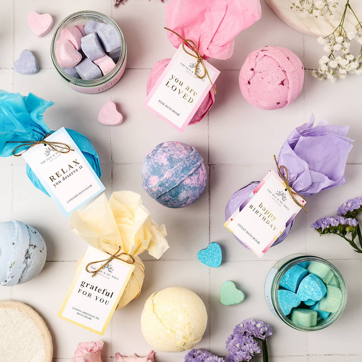 Bath Bomb Gift Gratitude ⎜Chamomile Luxury Bath Bomb Fizzer