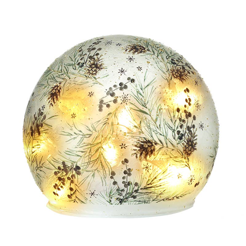 WINTER PINE FROSTED GLASS LED DOME LIGHT