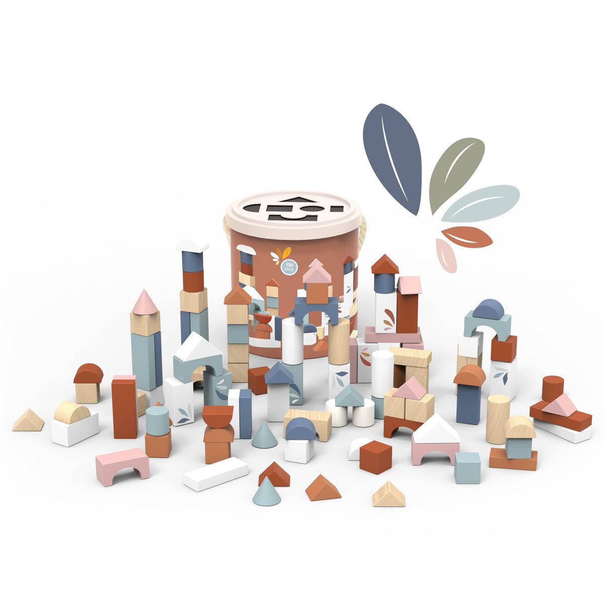 Speedy Monkey Drum with 100 blocks and shape sorter