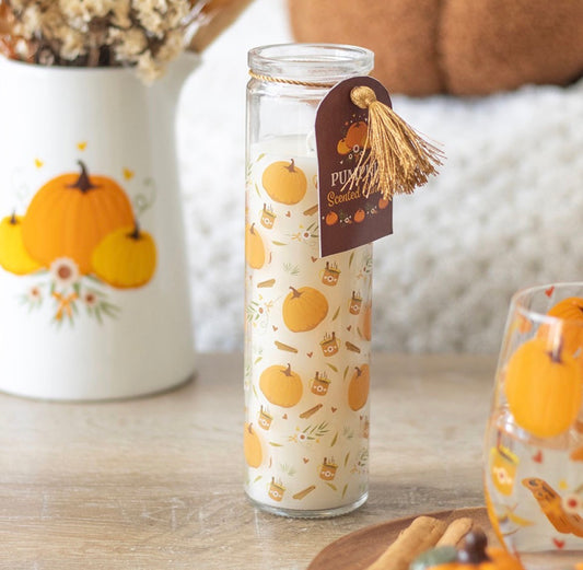 PUMPKIN PRINT TUBE CANDLE