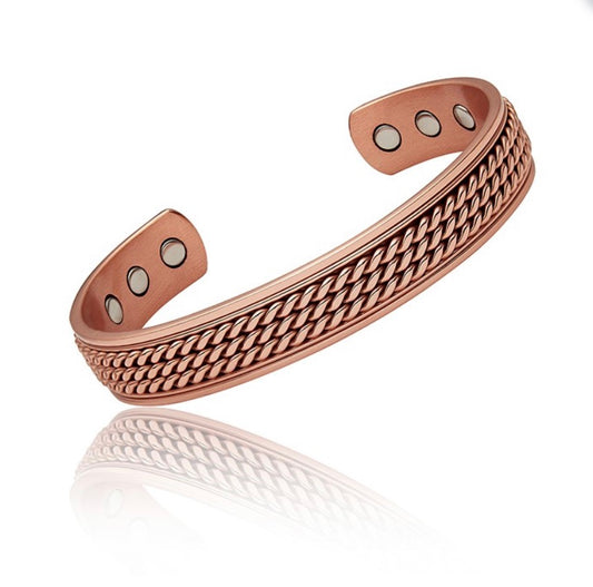 Men 3 Rope Copper Bangle