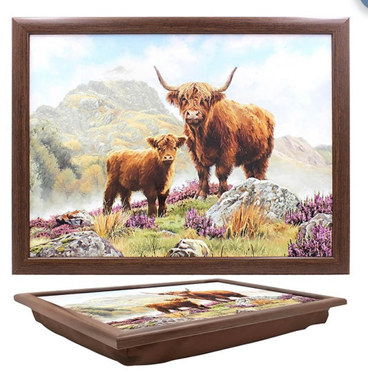 Highland Cow & Calf Laptray