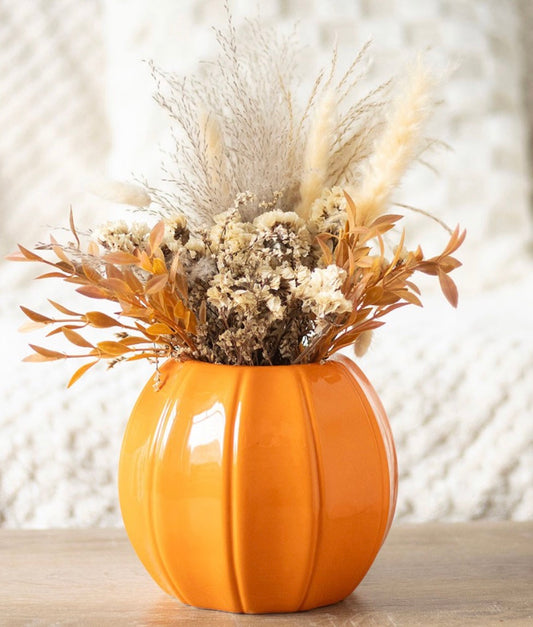 ORANGE PUMPKIN VASE