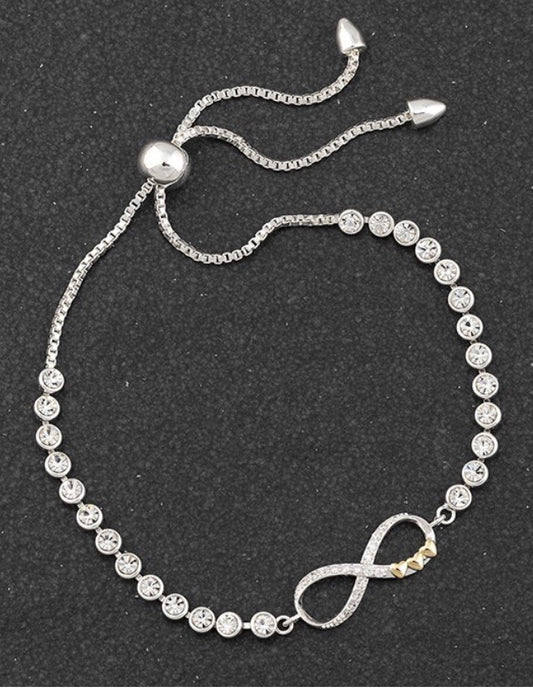 Kiss Collection Two Tone Eternity Kiss Friendship Bracelet