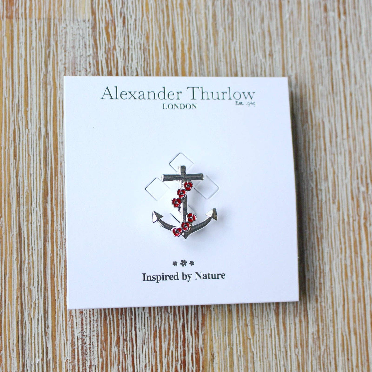 Anchor Poppy Brooch