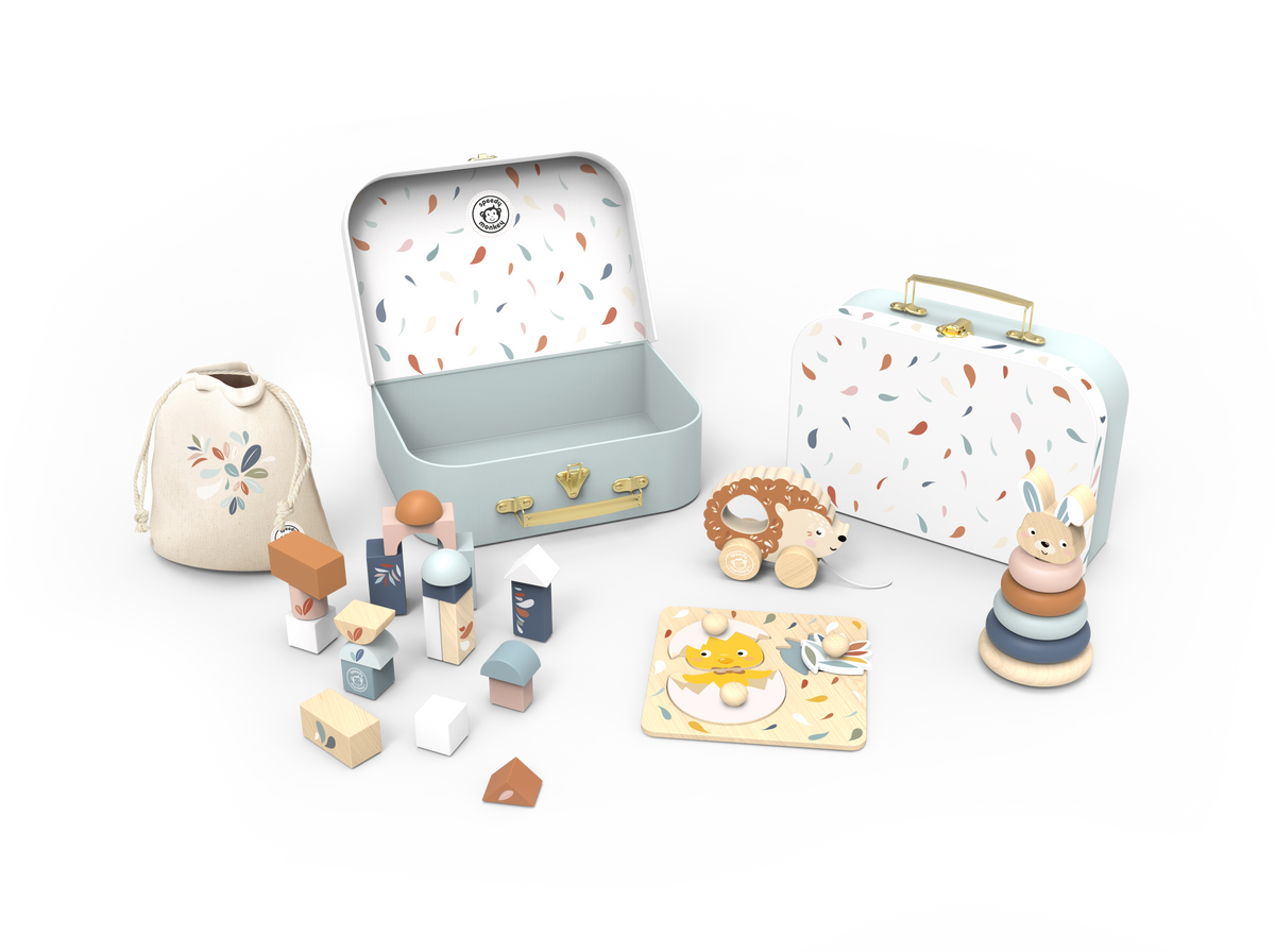 Speedy Monkey My First Toy Box Wooden Early Learning Set